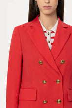 Load image into Gallery viewer, Luisa Cerano Gabardine Blazer in Cherry Red