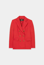 Load image into Gallery viewer, Luisa Cerano Gabardine Blazer in Cherry Red