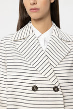 Load image into Gallery viewer, Luisa Cerano Striped Caban Jacket in Navy