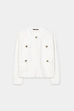 Load image into Gallery viewer, Luisa Cerano Fine Knit Cardigan in White