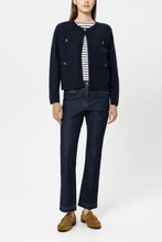 Load image into Gallery viewer, Luisa Cerano Fine Knit Cardigan in Navy