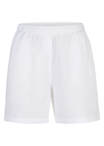 Riani Garment Dyed Linen Shorts in White