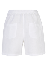 Load image into Gallery viewer, Riani Garment Dyed Linen Shorts in White
