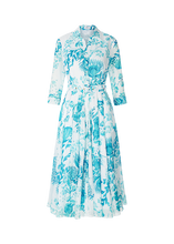 Load image into Gallery viewer, Riani Shirt Dress with Underwater Print in Offwhite
