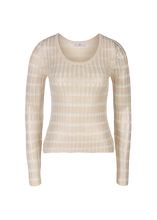 Load image into Gallery viewer, Riani Stripey Long Sleeve Top with Blé Pattern
