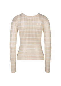 Riani Stripey Long Sleeve Top with Blé Pattern