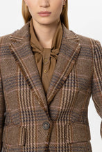 Load image into Gallery viewer, Luisa Cerano Checked One-Button Blazer in Multi