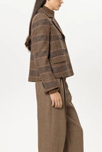 Load image into Gallery viewer, Luisa Cerano Checked Wool-Blend Blazer in Multi