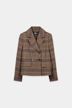 Load image into Gallery viewer, Luisa Cerano Checked Wool-Blend Blazer in Multi
