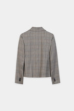 Load image into Gallery viewer, Luisa Cerano Wool-Blend Plaid Blazer in Heather Grey