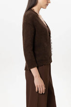 Load image into Gallery viewer, Luisa Cerano Alpaca Blend Cardigan in Marone