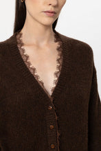 Load image into Gallery viewer, Luisa Cerano Alpaca Blend Cardigan in Marone
