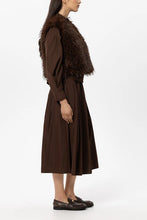 Load image into Gallery viewer, Luisa Cerano Boho Vest in Fur Look in Marone