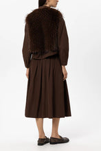 Load image into Gallery viewer, Luisa Cerano Boho Vest in Fur Look in Marone