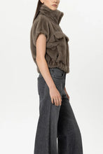 Load image into Gallery viewer, Luisa Cerano Faux Mink Vest in Taupe