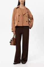 Load image into Gallery viewer, Luisa Cerano Satin-Trench Jacket in Brick