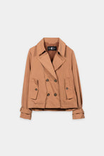 Load image into Gallery viewer, Luisa Cerano Satin-Trench Jacket in Brick