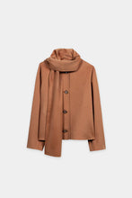 Load image into Gallery viewer, Luisa Cerano Double-Face Jacket with Scarf in Brick