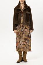 Load image into Gallery viewer, Luisa Cerano Faux Mink-Effect Jacket in Carmel