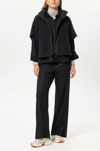Load image into Gallery viewer, Luisa Cerano Wool-Blend Outdoor Cape in Anthracite