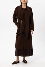 Load image into Gallery viewer, Luisa Cerano Double-Face Coat with Scarf in Marone