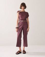 Load image into Gallery viewer, Summum 7/8 Length Trouser with Slit in Deep Fig