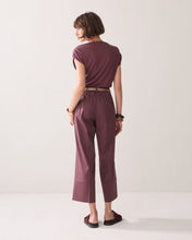 Load image into Gallery viewer, Summum 7/8 Length Trouser with Slit in Deep Fig