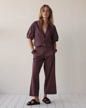 Load image into Gallery viewer, Summum 7/8 Length Trouser with Slit in Deep Fig