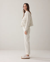 Load image into Gallery viewer, Summum Denim Trousers with Herringbone Stripe in Ivory