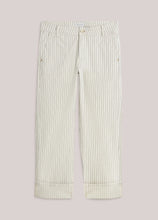 Load image into Gallery viewer, Summum Denim Trousers with Herringbone Stripe in Ivory