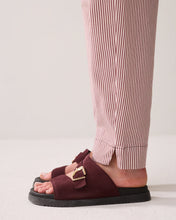 Load image into Gallery viewer, Summum Striped Chinos in Deep Fig