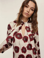 Load image into Gallery viewer, Emme Fulvia Printed Blouse in Burgundy/Cream
