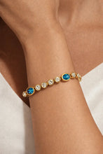 Load image into Gallery viewer, Dyrberg/Kern Sophia Petrol/Gold Bracelet