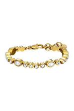 Load image into Gallery viewer, Dyrberg/Kern Sophia Crystal/Gold Bracelet