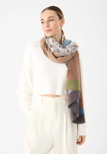 Load image into Gallery viewer, Codello Scarf with a hand drawn dog motif in Blue