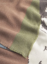 Load image into Gallery viewer, Codello Scarf with a hand drawn dog motif in Blue