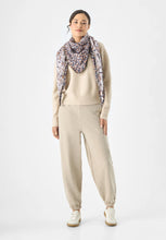 Load image into Gallery viewer, Codello Triangular Scarf with Hand-Drawn Dog Print in Camel