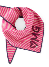 Load image into Gallery viewer, Codello Striped Triangular Scarf with neon in Pink
