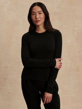 Load image into Gallery viewer, Varley Edna Long Sleeve Fitted Tee in Black