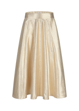 Load image into Gallery viewer, Riani Taffeta Circle Skirt in Gold