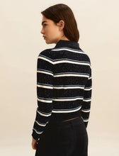 Load image into Gallery viewer, Emme Abate Sweater in Navy Pinstripe