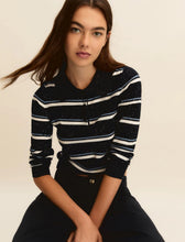Load image into Gallery viewer, Emme Abate Sweater in Navy Pinstripe