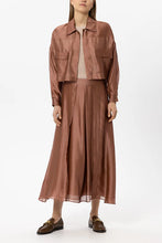 Load image into Gallery viewer, Luisa Cerano Organza-Rock Skirt in Brick