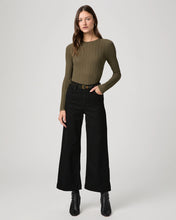 Load image into Gallery viewer, Paige Anessa Wide-Leg Jeans in Black Shadow