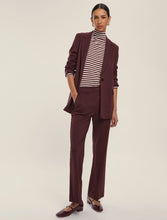 Load image into Gallery viewer, Emme Flare Trousers in Bordeaux