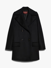 Load image into Gallery viewer, MaxMara Kent Black Wool Pea Coat