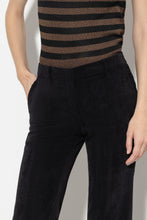Load image into Gallery viewer, LUISA CERANO Straight Corduroy Trousers in Black