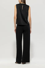 Load image into Gallery viewer, Luisa Cerano Satin Wide-Leg Pants in Black