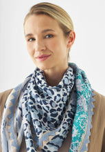 Load image into Gallery viewer, Codello Animal Print Scarf in Blue