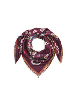 Load image into Gallery viewer, Codello Silk Scarf with Floral Pattern and Leopard